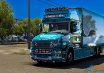【付费泄露】斯堪尼亚 T520 V8改装卡车+挂车