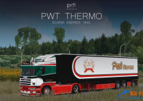 【付费泄漏】斯堪尼亚 4系 164L Pwt Thermo涂装卡车+挂车 模组包 [1.59]