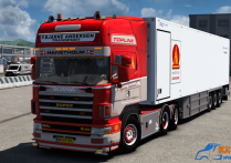 斯堪尼亚 164G 580 P. Bjarne Andersen 涂装卡车+挂车 模组包