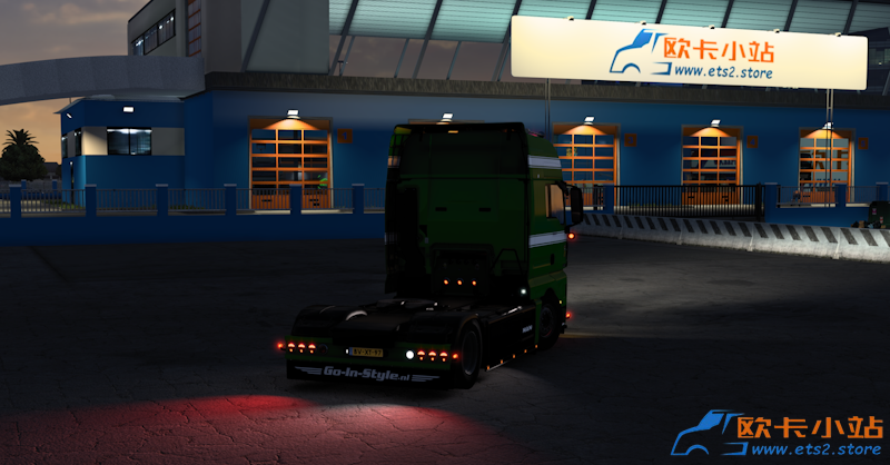 曼恩 TGX E6 Den Haag Transporte 改装卡车-夜间车灯.png