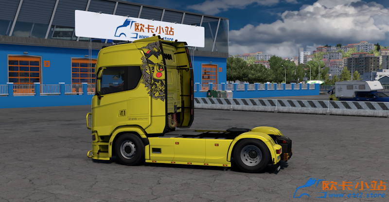 斯堪尼亚 S540 Pikachu 皮卡丘涂装卡车-侧面.png
